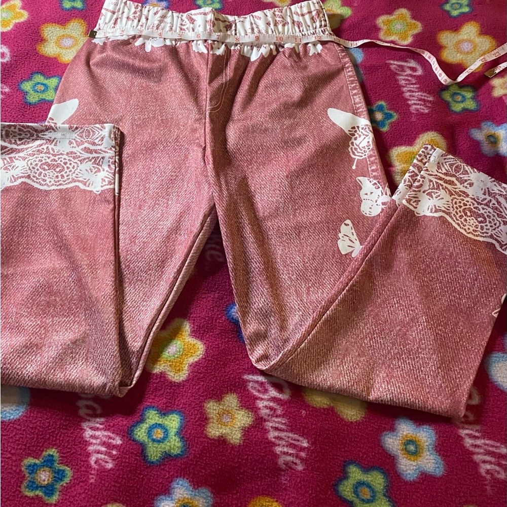 Butterfly 🦋& Denim Pink Skinny Leggings🦋